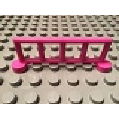 dark pink duplo fence 1 x 6 x 1 1 2 railing with 5 posts