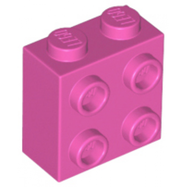dark pink brick modified 1 x 2 x 1 2 3 with studs on side