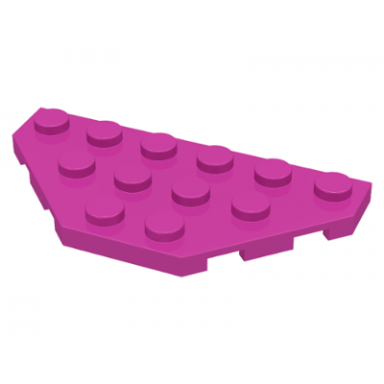 dark pink wedge plate 3 x 6 cut corners