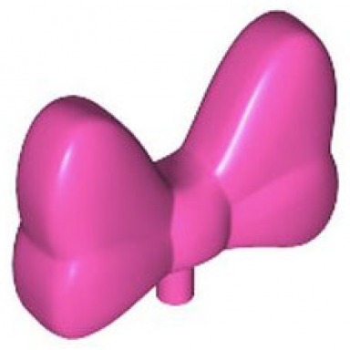 dark pink minifigure bow large with small pin