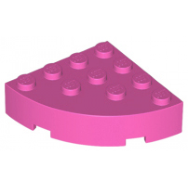 dark pink brick round corner 4 x 4 full brick