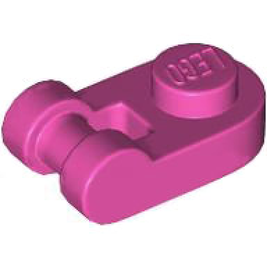 dark pink plate round 1 x 1 with bar handle