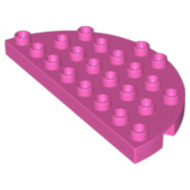 dark pink duplo plate round corner 4 x 8 double