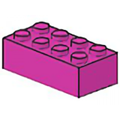 dark pink magnet brick 2 x 4