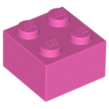 dark pink brick 2 x 2