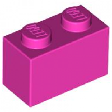 dark pink brick 1 x 2
