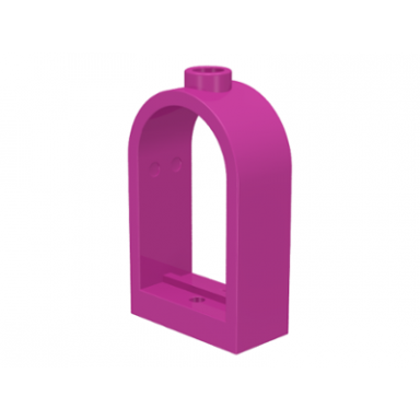 dark pink window 1 x 2 x 2 2 3 with rounded top
