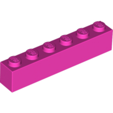 dark pink brick 1 x 6