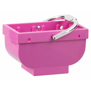 dark pink belville utensil basket with chrome silver handle 30109 23293