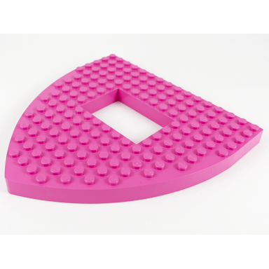 dark pink boat bow brick 16 x 16 x 1 with 4 x 6 cutout