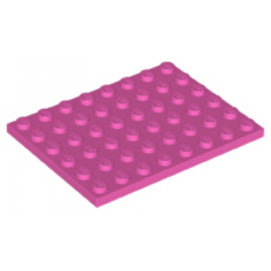 dark pink plate 6 x 8