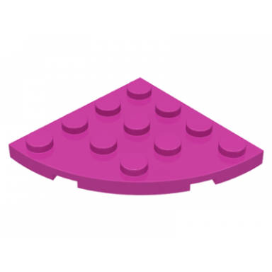 dark pink plate round corner 4 x 4