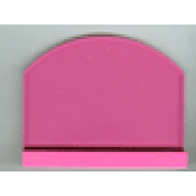 dark pink duplo panel 6 x 1 x 4 with curved top