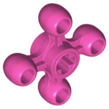 dark pink technic knob cog gear wheel with axle hole orientation