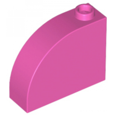 dark pink slope curved 3 x 1 x 2 with hollow stud