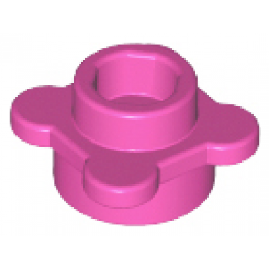 dark pink plate round 1 x 1 with flower edge 4 knobs petals
