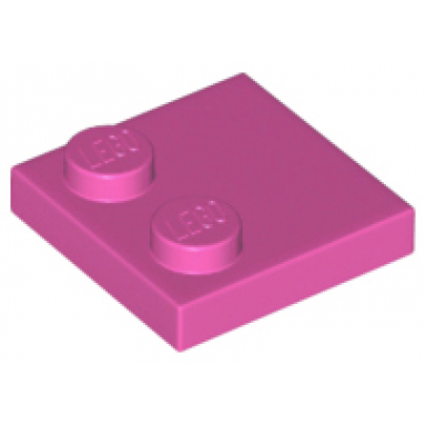 dark pink tile modified 2 x 2 with studs on edge