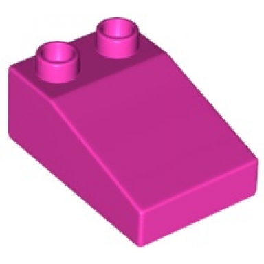 dark pink duplo brick 3 x 2 slope 33