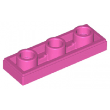 dark pink tile modified 1 x 3 inverted with hole