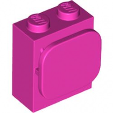 dark pink brick modified 1 x 2 x 2 with paper photo holder