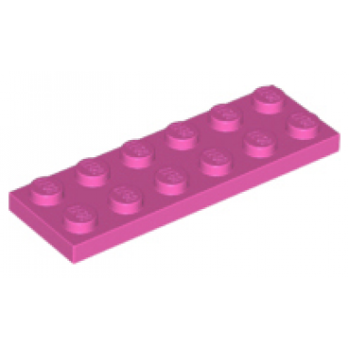 dark pink plate 2 x 6