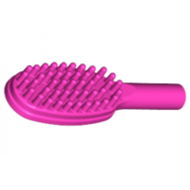 dark pink minifigure utensil hairbrush - 10mm handle