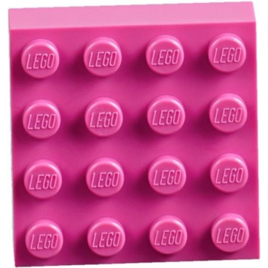 dark pink magnet brick modified 4 x 4 sealed base