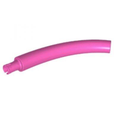 dark pink dinosaur tail neck middle section with bar hole and technic pin