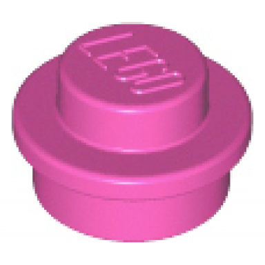 dark pink plate round 1 x 1