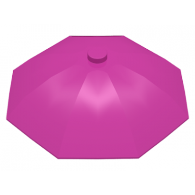 dark pink minifigure utensil umbrella top with no bottom flaps 6 x 6 with top stud