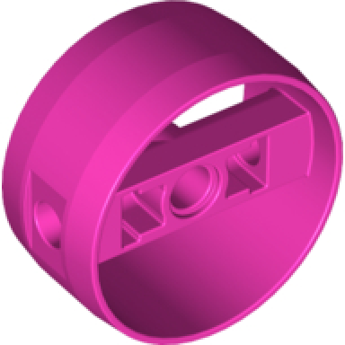 dark pink cylinder 4 x 4 x 1 2 3 with pin holes and center bar