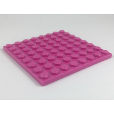 dark pink plate 8 x 8