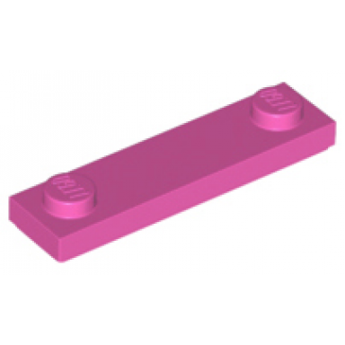 dark pink plate modified 1 x 4 with 2 studs with groove