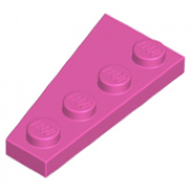 dark pink wedge plate 4 x 2 right
