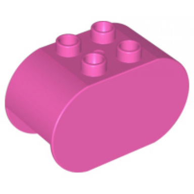 dark pink duplo brick 2 x 4 x 2 rounded ends