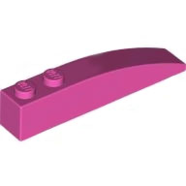 dark pink slope curved 6 x 1