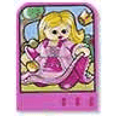 dark pink story builder pink palace card with girl in pink dress pattern