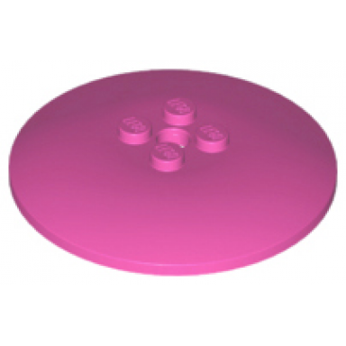 dark pink dish 6 x 6 inverted radar - solid studs