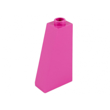 dark pink slope 75 2 x 1 x 3 - open stud