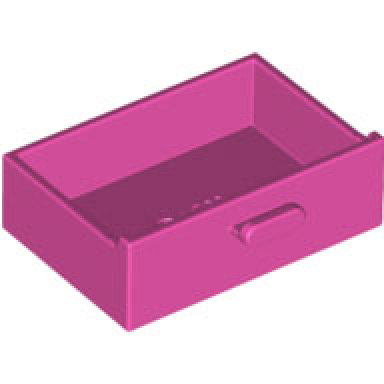 dark pink container cupboard 2 x 3 drawer