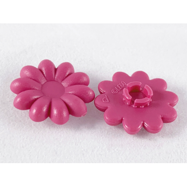 clikits icon flower 10 petals 2 x 2 large with pin frosted solid and transparent colors