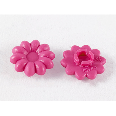 dark pink clikits icon flower 10 petals 2 x 2 small with pin frosted solid and transparent colors