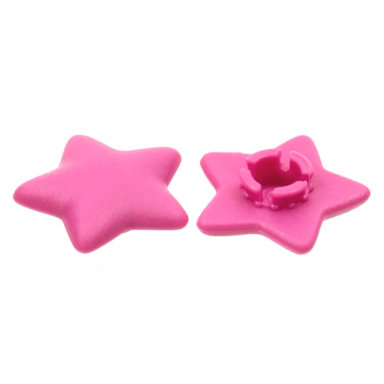 dark pink clikits icon star 2 x 2 small with pin frosted solid and transparent colors