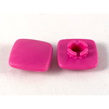 dark pink clikits icon square 2 x 2 small with pin frosted solid and transparent colors
