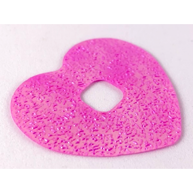 dark pink clikits icon accent foil heart 3 7 8 x 3 7 8 with textured iridescent surface