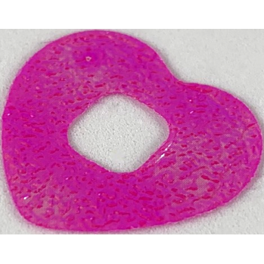 dark pink clikits icon accent foil heart 2 5 8 x 2 5 8 with textured iridescent surface