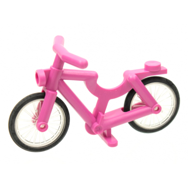 dark pink bicycle with trans-clear wheels and black tires 4719 4720 2807