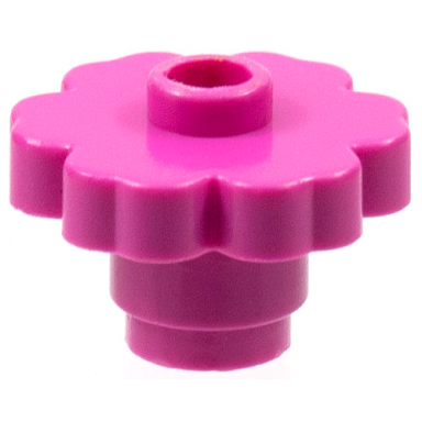dark pink plant flower 2 x 2 rounded - open stud