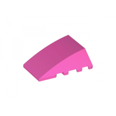 dark pink wedge 4 x 4 triple curved no studs