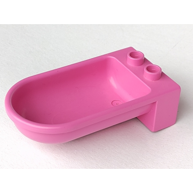 dark pink duplo furniture bathtub